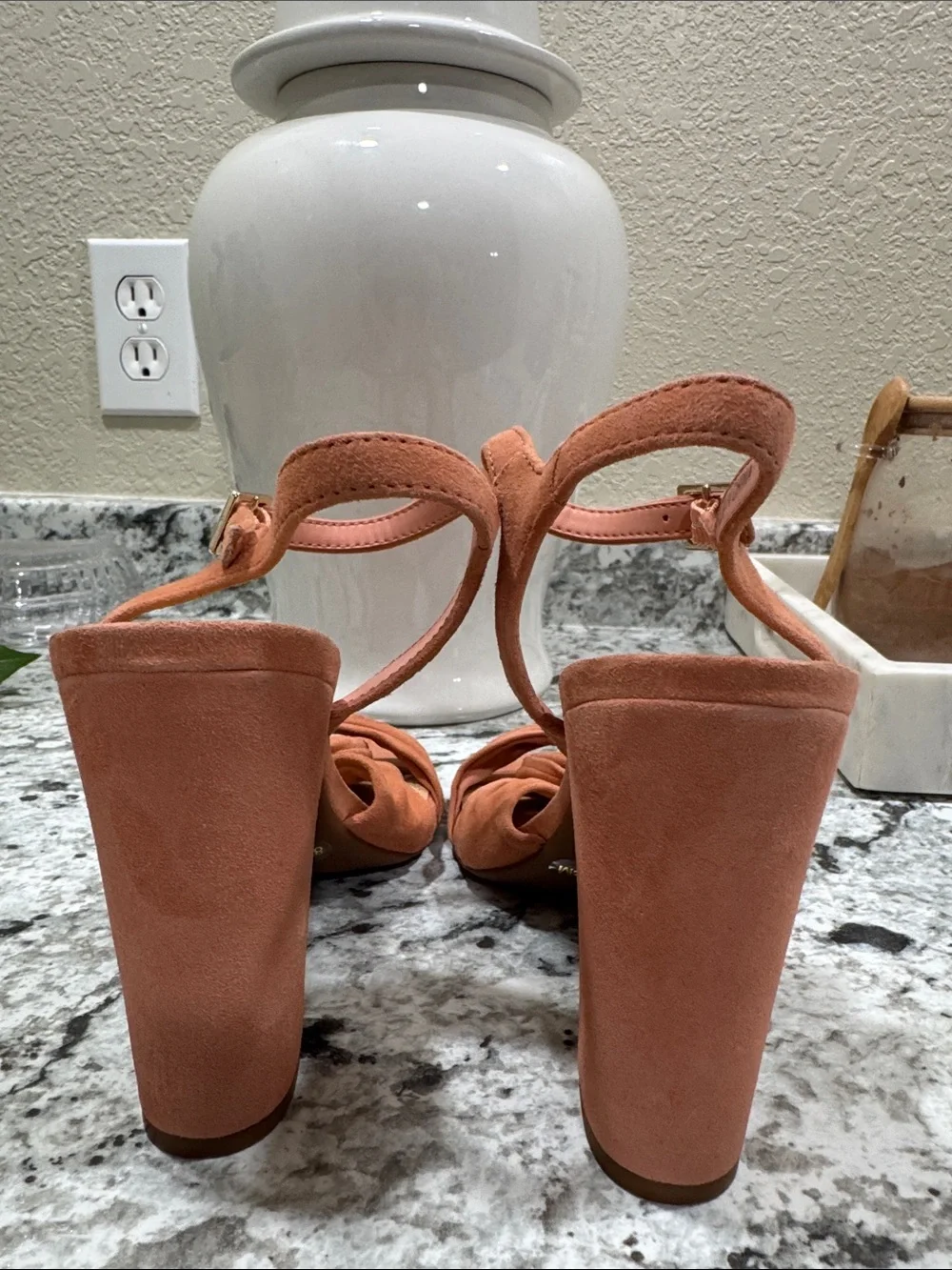 Gianni Bini Knotted Slingback Heels in Rust